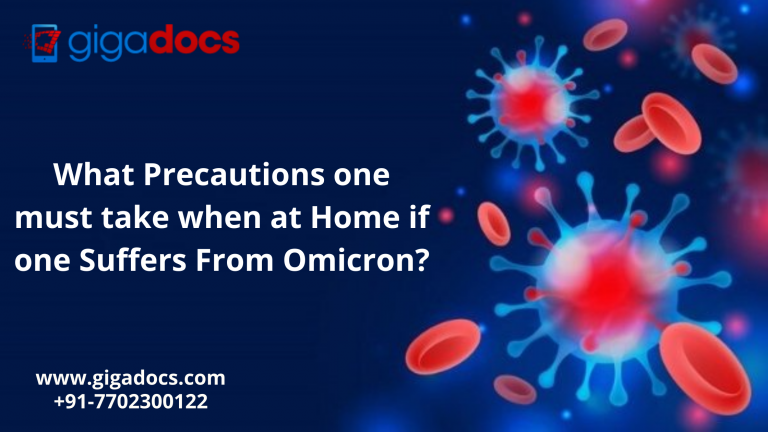 What precautions one must take when at home if one suffers from Omicron